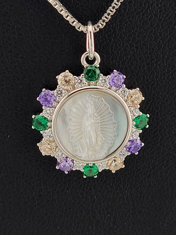 Elegant 925 Silver Virgen De Guadalupe Necklace – Faith-Inspired Jewelry