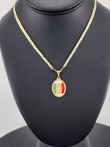 Stunning Brazilian Gold Filled Virgen De Guadalupe Necklace – Spiritual Gift