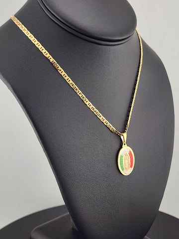 Stunning Brazilian Gold Filled Virgen De Guadalupe Necklace – Spiritual Gift