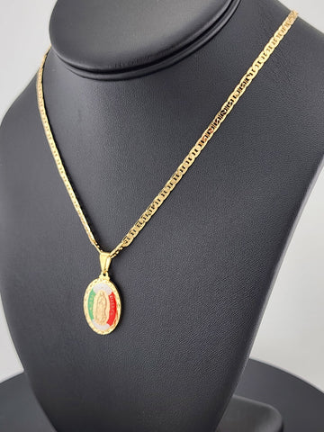 Stunning Brazilian Gold Filled Virgen De Guadalupe Necklace – Spiritual Gift