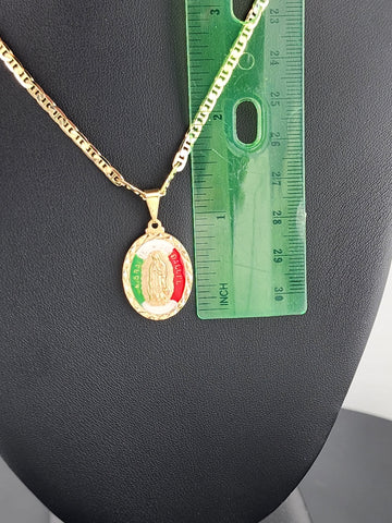 Stunning Brazilian Gold Filled Virgen De Guadalupe Necklace – Spiritual Gift