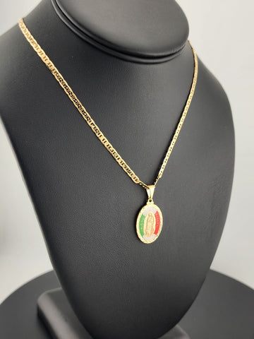 Stunning Brazilian Gold Filled Virgen De Guadalupe Necklace – Spiritual Gift