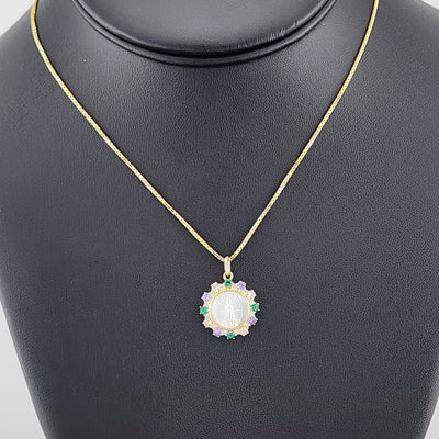 Elegant 925 Silver Virgen De Guadalupe Necklace – Faith-Inspired Jewelry