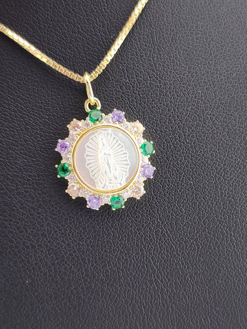 Elegant 925 Silver Virgen De Guadalupe Necklace – Faith-Inspired Jewelry