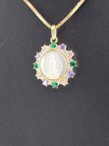 Elegant 925 Silver Virgen De Guadalupe Necklace – Faith-Inspired Jewelry