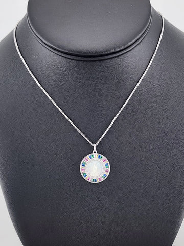 925 Sterling Silver Virgen Pendant Necklace – New with Tags