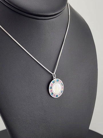 925 Sterling Silver Virgen Pendant Necklace – New with Tags
