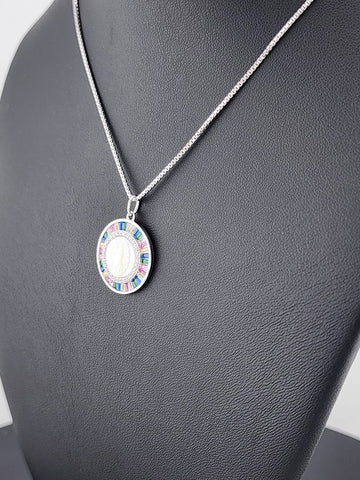 925 Sterling Silver Virgen Pendant Necklace – New with Tags