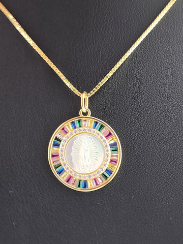 925 Sterling Silver Virgen Pendant Necklace – New with Tags