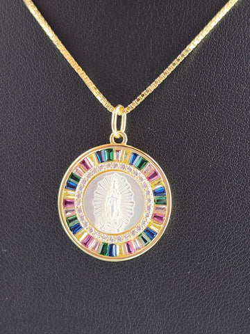 925 Sterling Silver Virgen Pendant Necklace – New with Tags