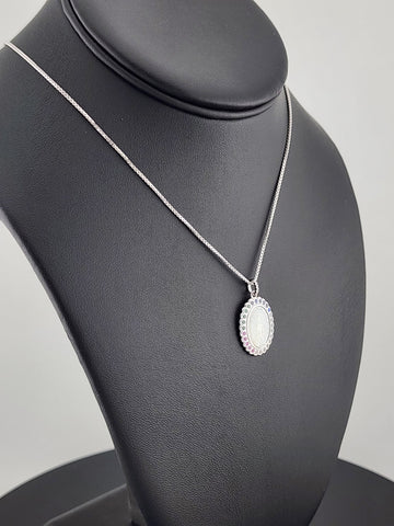 925 Sterling Silver Virgen Pendant Necklace – New with Tags