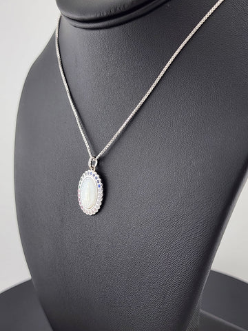 925 Sterling Silver Virgen Pendant Necklace – New with Tags