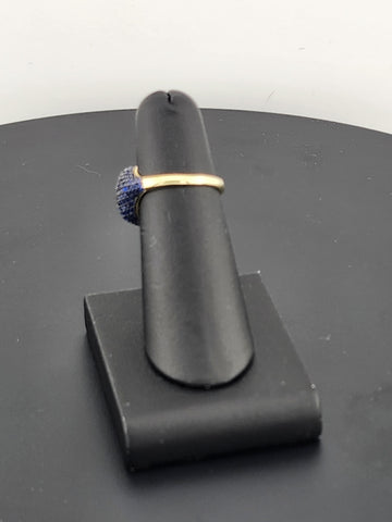 Crystal Blues: Sterling Silver Multi CZ Statement Ring