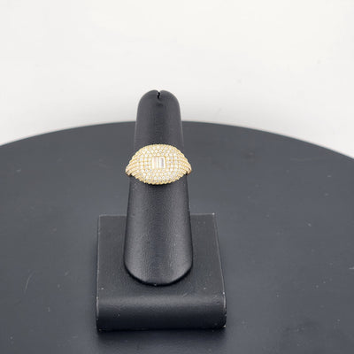 Crystal White: Sterling Silver Multi CZ Statement Ring