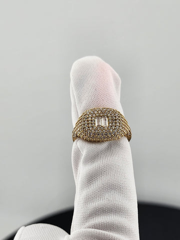 Crystal White: Sterling Silver Multi CZ Statement Ring