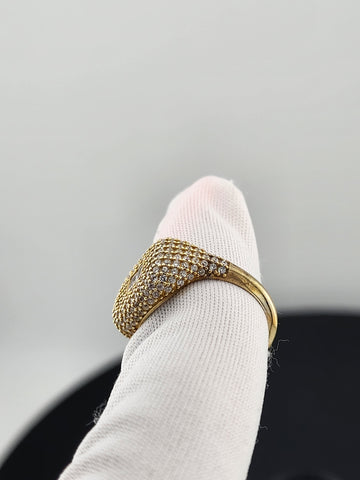 Crystal White: Sterling Silver Multi CZ Statement Ring
