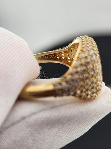 Crystal White: Sterling Silver Multi CZ Statement Ring