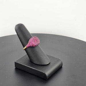 Crystal Purple: Sterling Silver Multi CZ Statement Ring