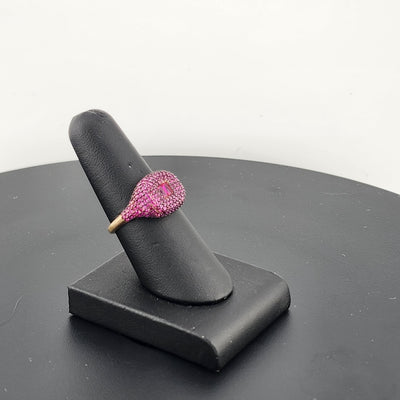 Crystal Purple: Sterling Silver Multi CZ Statement Ring