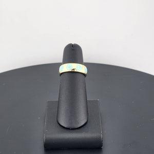 Happy Vibes: 925 Silver Blue Smiley Face Ring