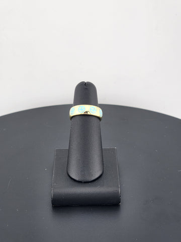 Happy Vibes: 925 Silver Blue Smiley Face Ring