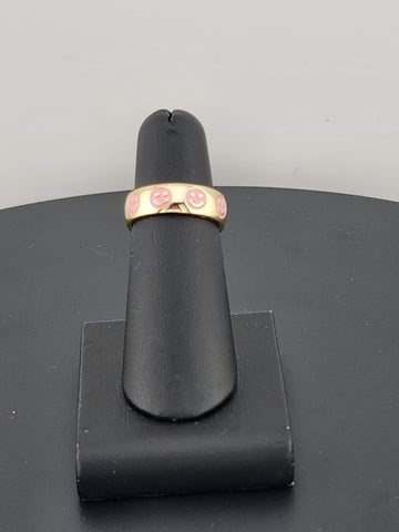 Happy Vibes: 925 Silver pink Smiley Face Ring