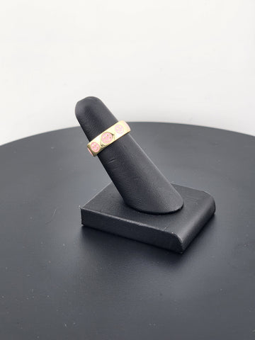 Happy Vibes: 925 Silver pink Smiley Face Ring