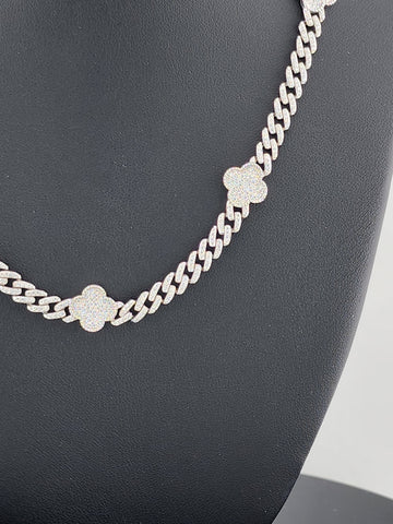 Charmed & Chic: Sterling Silver 925 Clover Jewelry Set