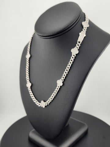 Charmed & Chic: Sterling Silver 925 Clover Jewelry Set
