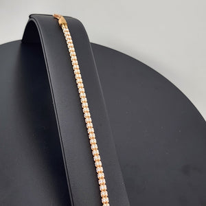 Rose Glow: Elegant 925 Silver Bracelet in Rose Gold
