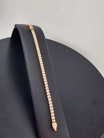 Rose Glow: Elegant 925 Silver Bracelet in Rose Gold