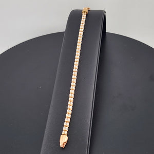 Rose Glow: Elegant 925 Silver Bracelet in Rose Gold