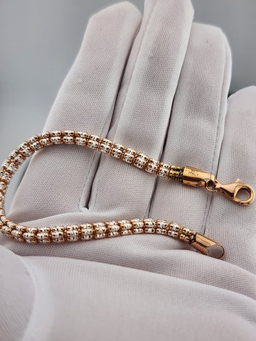 Rose Glow: Elegant 925 Silver Bracelet in Rose Gold