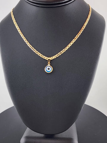 Just Dropped: Baby Blue Evil Eye Brazilian Beauty – 18K Gold Filled