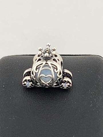 Sterling Silver 925 Cinderella Pumpkin Carriage Charm – Fairytale Jewelry – New
