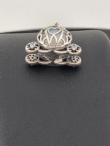 Sterling Silver 925 Cinderella Pumpkin Carriage Charm – Fairytale Jewelry – New