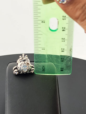 Sterling Silver 925 Cinderella Pumpkin Carriage Charm – Fairytale Jewelry – New