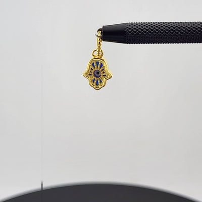 Sterling Silver 925 Hamsa Hand Charm – Double-Sided Design – Brand New