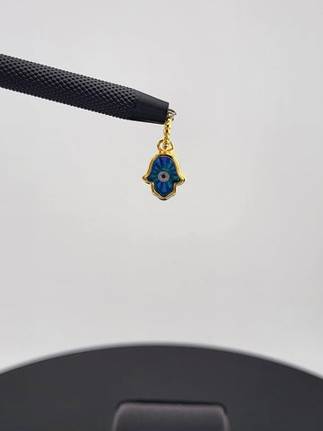 Sterling Silver 925 Hamsa Hand Charm – Double-Sided Design – Brand New