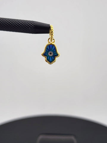 Sterling Silver 925 Hamsa Hand Charm – Double-Sided Design – Brand New