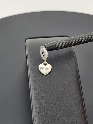 Rainbow Heart PRIDE Charm – Sterling Silver 925 – New with Tags