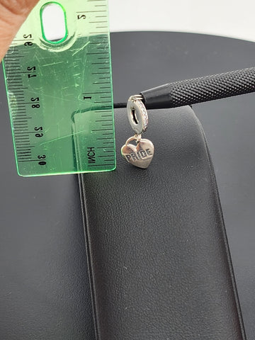 Rainbow Heart PRIDE Charm – Sterling Silver 925 – New with Tags