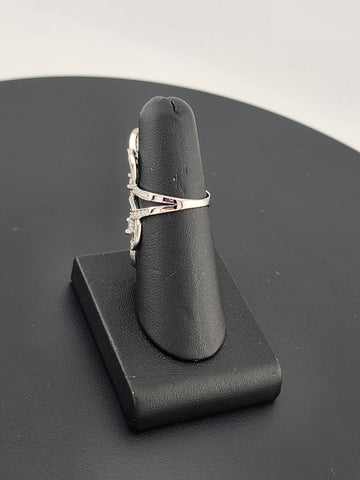Dazzling Beauty – 925 Silver Cubic Zirconia Ring, Intricate Design