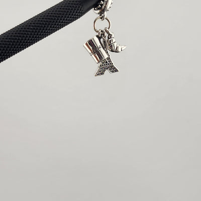 Paris Lover’s Charm – New Sterling Silver Eiffel Tower, Croissant & Coffee mug