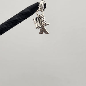 Paris Lover’s Charm – New Sterling Silver Eiffel Tower, Croissant & Coffee mug