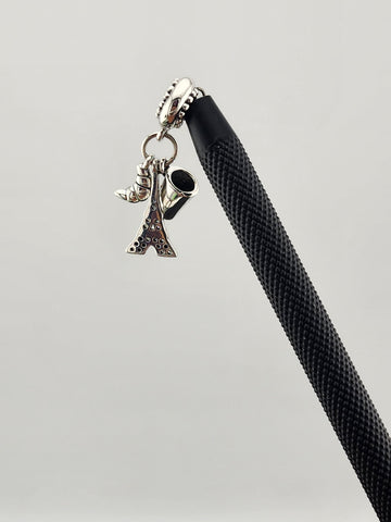 Paris Lover’s Charm – New Sterling Silver Eiffel Tower, Croissant & Coffee mug