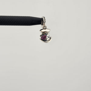 Perfect Gift – Magical Hat, Heart & Crown Charm in Sterling Silver 925