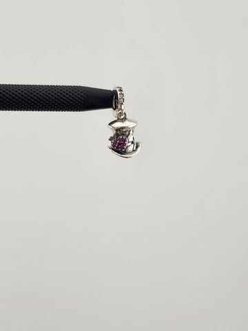 Perfect Gift – Magical Hat, Heart & Crown Charm in Sterling Silver 925