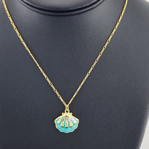 Ocean Breeze Light Blue Seashell Necklace – Brand New