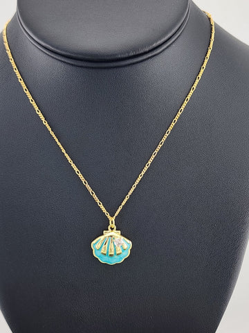 Ocean Breeze Light Blue Seashell Necklace – Brand New